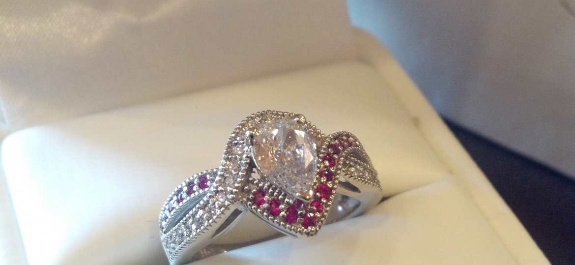 Custom Ruby and Diamond Ring